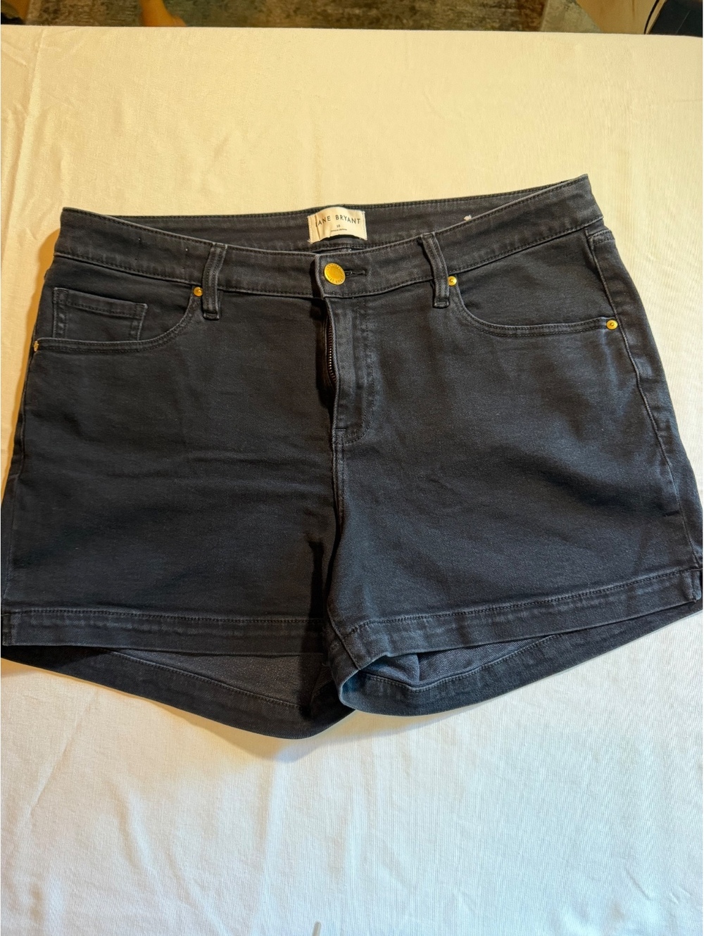 Lane Bryant Black Denim Shorts Size 18